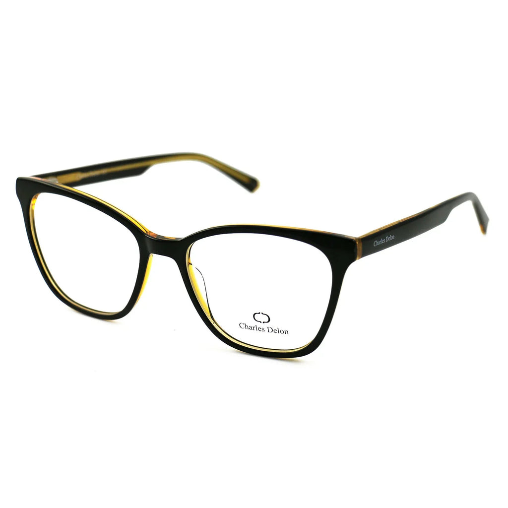 Eyeglasses Charles Cat Delon by 54 142 Black/Gold Womens Frames 18 Eye