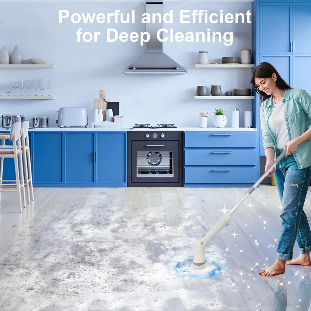 Scrubber Bathtub, Spin Scrubber, for Cleaning 6 Cordless Replaceable Brush, Fixdono Electric Heads Floor Tile, Cleaning Bathroom