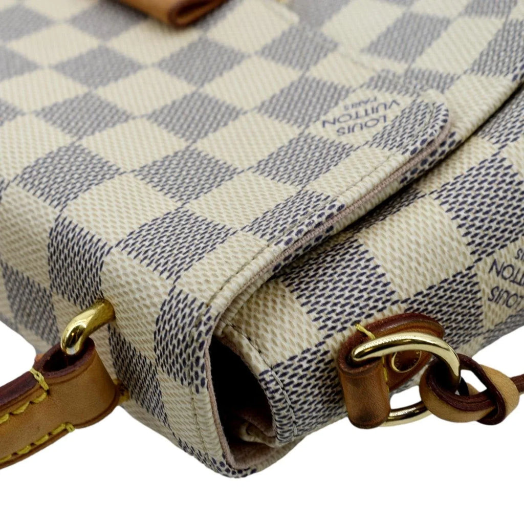 White VUITTON Damier Crossbody Croisette Pre-owned LOUIS Satchel Bag Azur