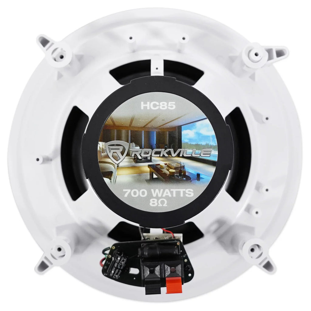 BluTube Theater Ceiling Amplifier/Home Rockville Speakers Receiver+(4) 8" Tube