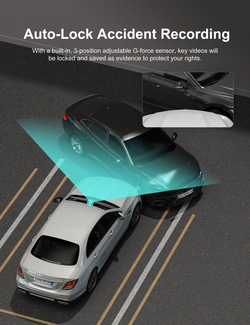 Camera 1080P WDR with Cars Camera Vision, Car Recording, iZEEKER FHD Dash SD with Rear, Dash Night and Card, Monitor, Front Cam Parking Accident for Dual