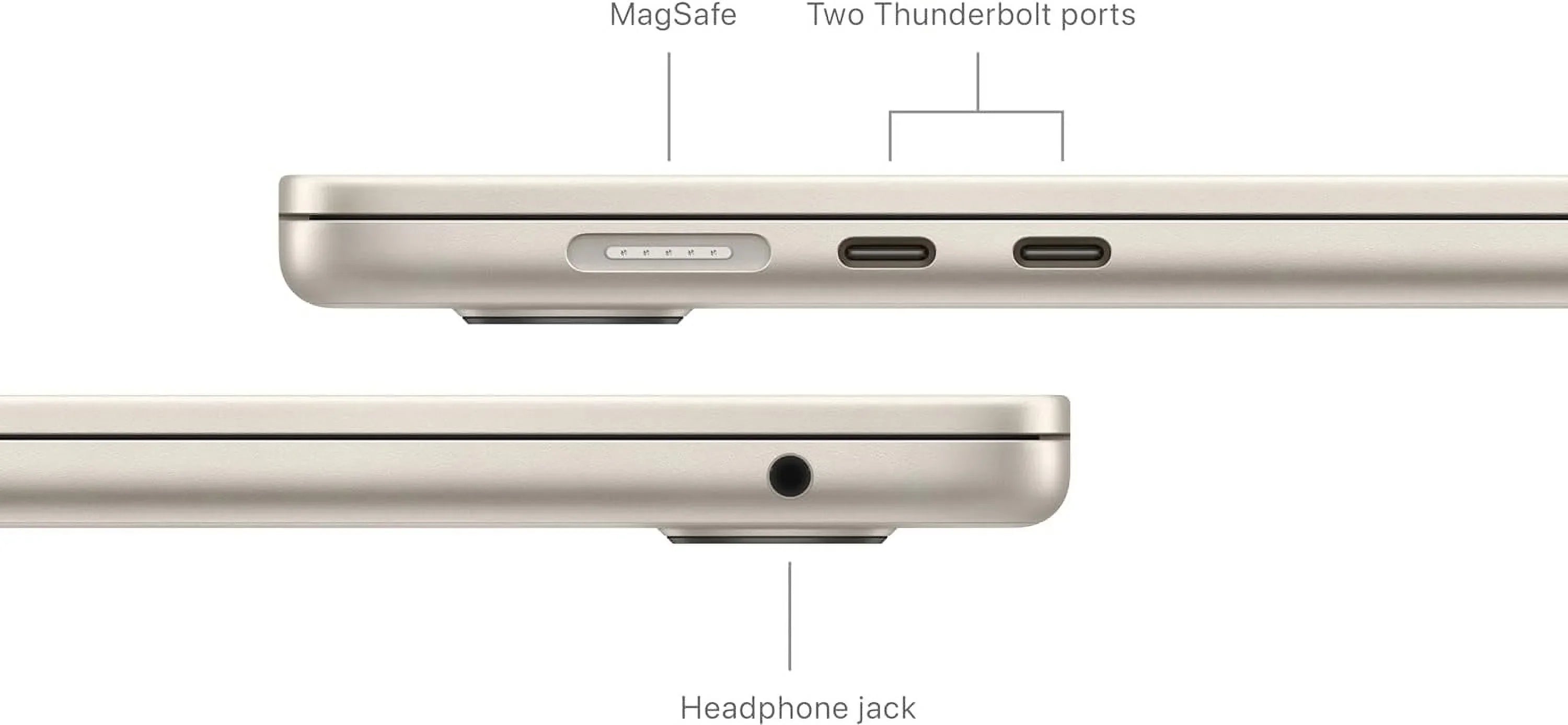 M3with Starlight - and 15" GPU, 8-core 8GB, SSD CPU 10-core Laptop_MacBookAir 2024 512GB