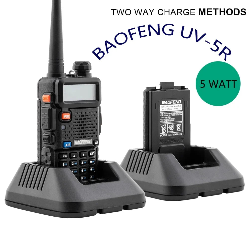 RF two UBesGoo Band UV-5R Radio Walkie Radio mAh 1800 Baofeng FM Way Dual Talkie 5W Ham