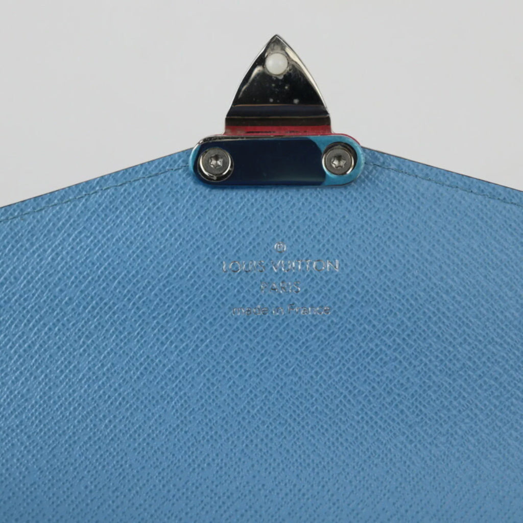 Long Leather Mask Hardware Chain Bag (Good) Multicolor White Epi LOUIS Wallet M60795 Tribal Silver VUITTON Blue Pre-Owned Series Vuitton Shoulder Louis
