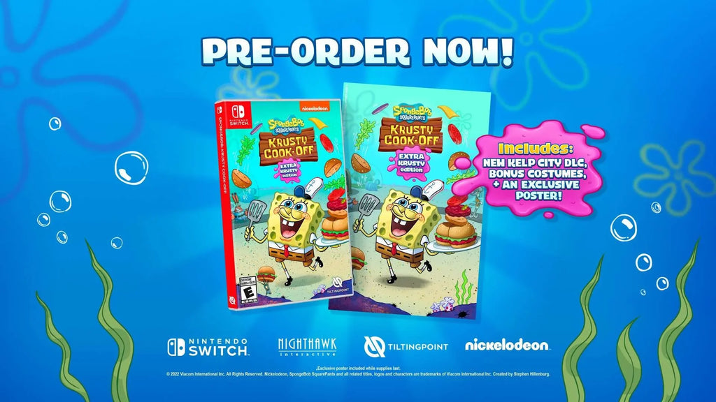 Krusty Nighthawk SpongeBob Krusty Cook-Off Edition, Switch, Interactive, Nintendo Extra 812303018978