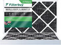 17x25x1 AC HVAC with Carbon Activated (4-Pack) 8 Filters Air Eliminator Odor Pleated Furnace Filterbuy MERV