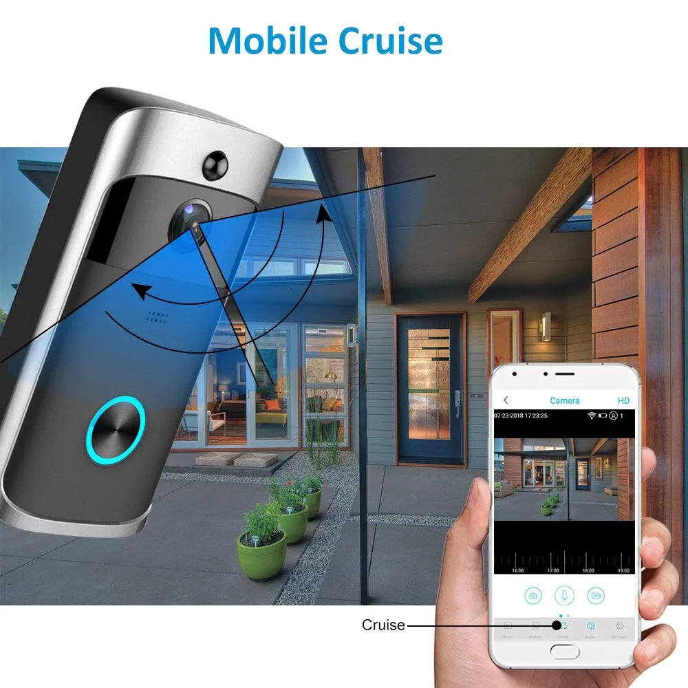 Camera Doorbell Smart Home Visual Door Doorbell Wireless Vision Video Intercom Bell Motion Camera Night Security WiFi Detection