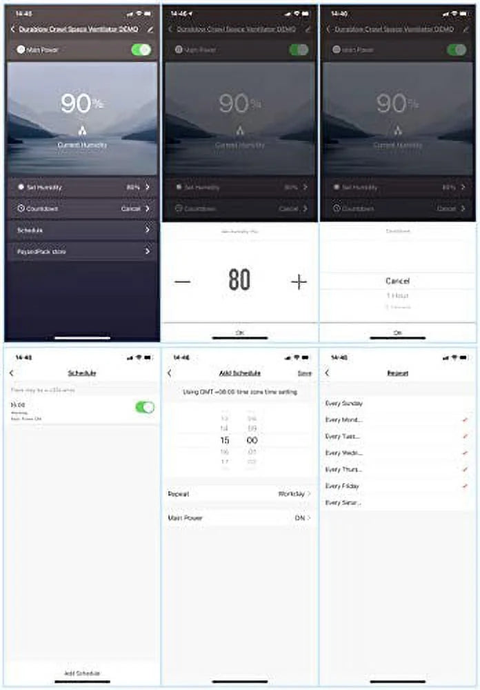 Ventilator, Smart Air-Out Home Humidity, Space with MFB Radon M2D-SH Crawl Mitigation, Alexa, Home Google Remote WiFi Compatible