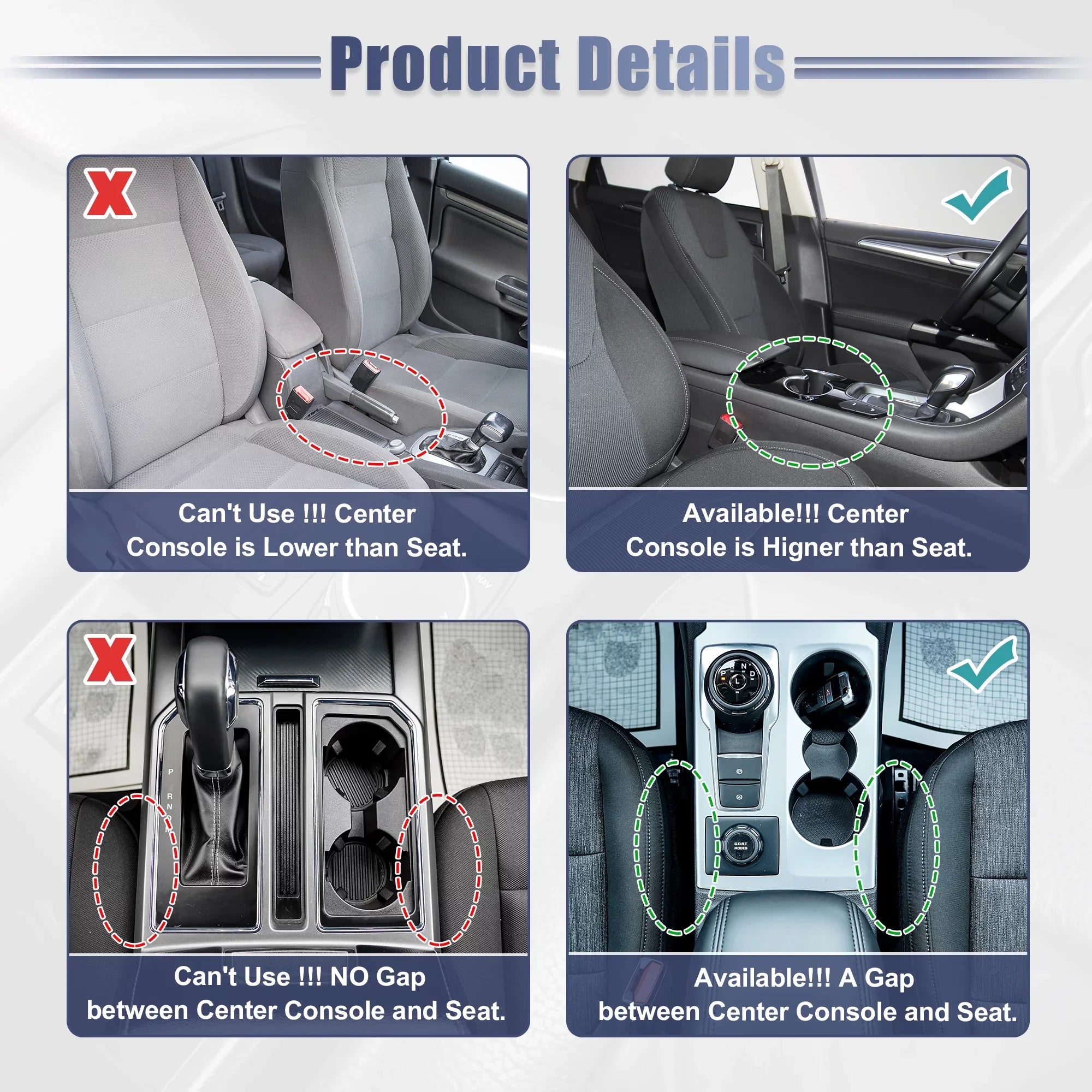 Organizer Pocket Gap Filler Box Seat Car Side Seat Car Console Brown Storage Multi-function 2pcs