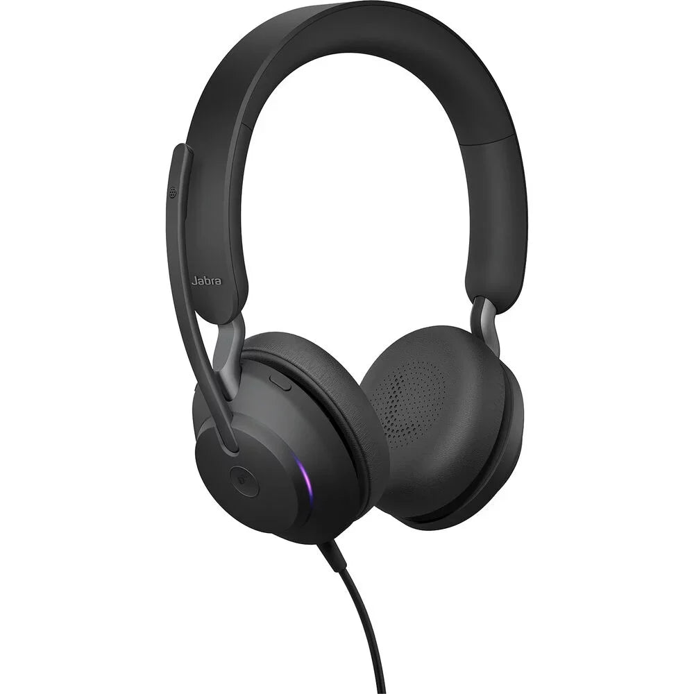 Headphones, Wired with UC Box) USB-C, Headset Jabra Passive USB-C Stereo, - Calls for Evolve2 Comfort, Headphones, 40 All-Day Cancelling Telework Noise Enhanced Black Music, (Open - UC-Optimized and