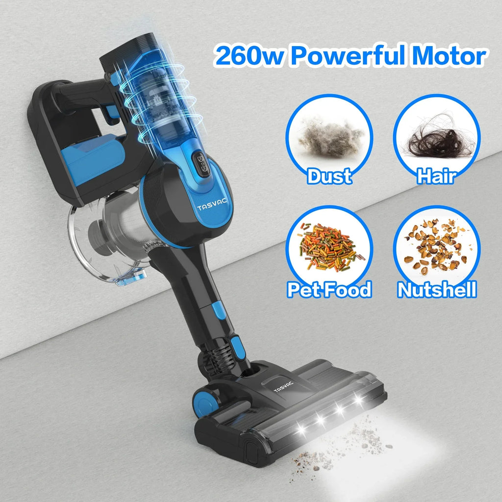 Vacuum 50mins Cleaner TASVAC Cordless to Stick Hair for Floor Up Vacuum Carpet Lightweight Runtime Pet 6-in-1 Cleaner 28kPa