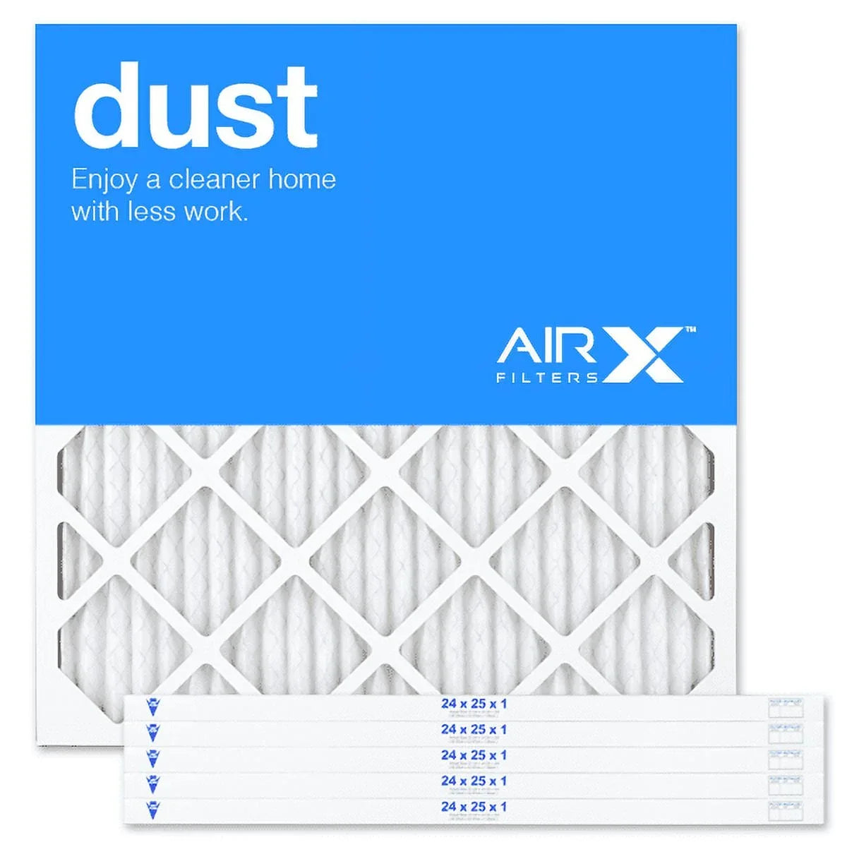 AC Filter 8 Air in the Made 6, Air Pleated Box AIRx Furnace MERV Dust of 24x25x1 USA Filters Filter Replacement