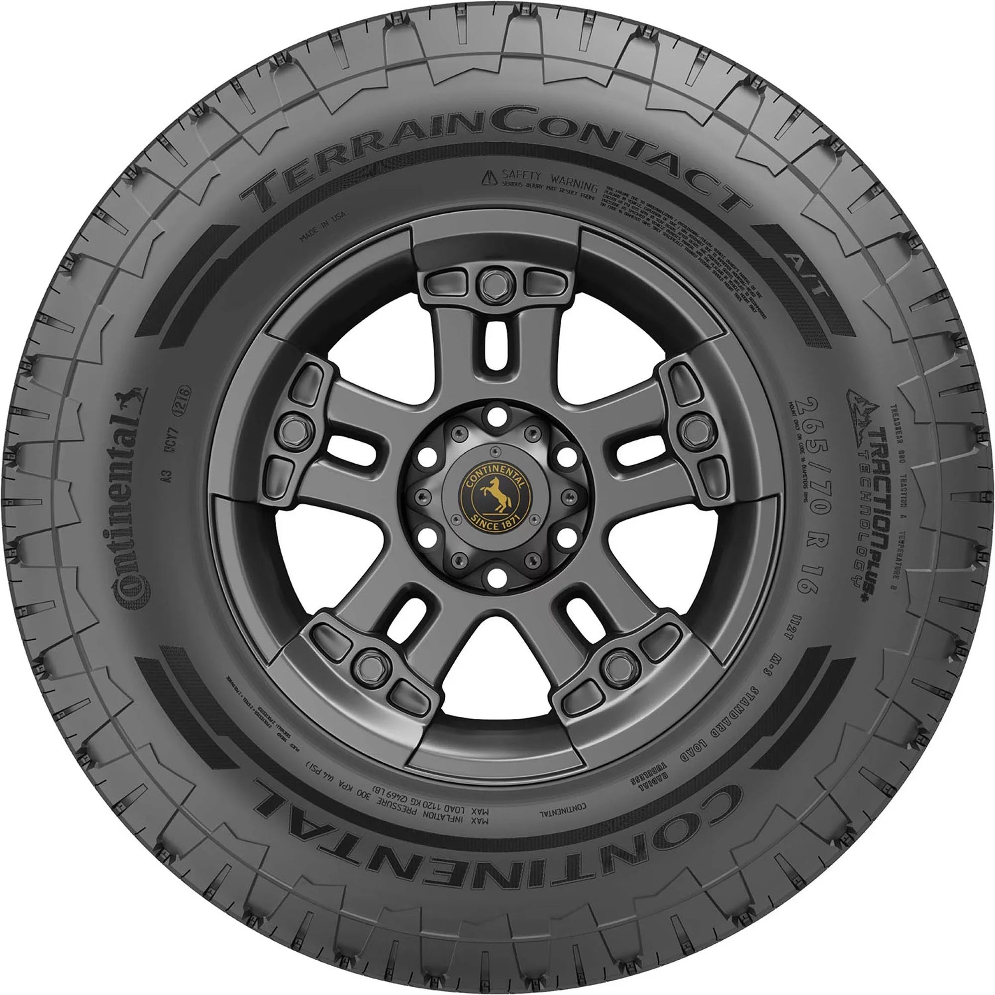 265/65R18 114T TerrainContact Terrain Continental Tire All Truck A/T Light