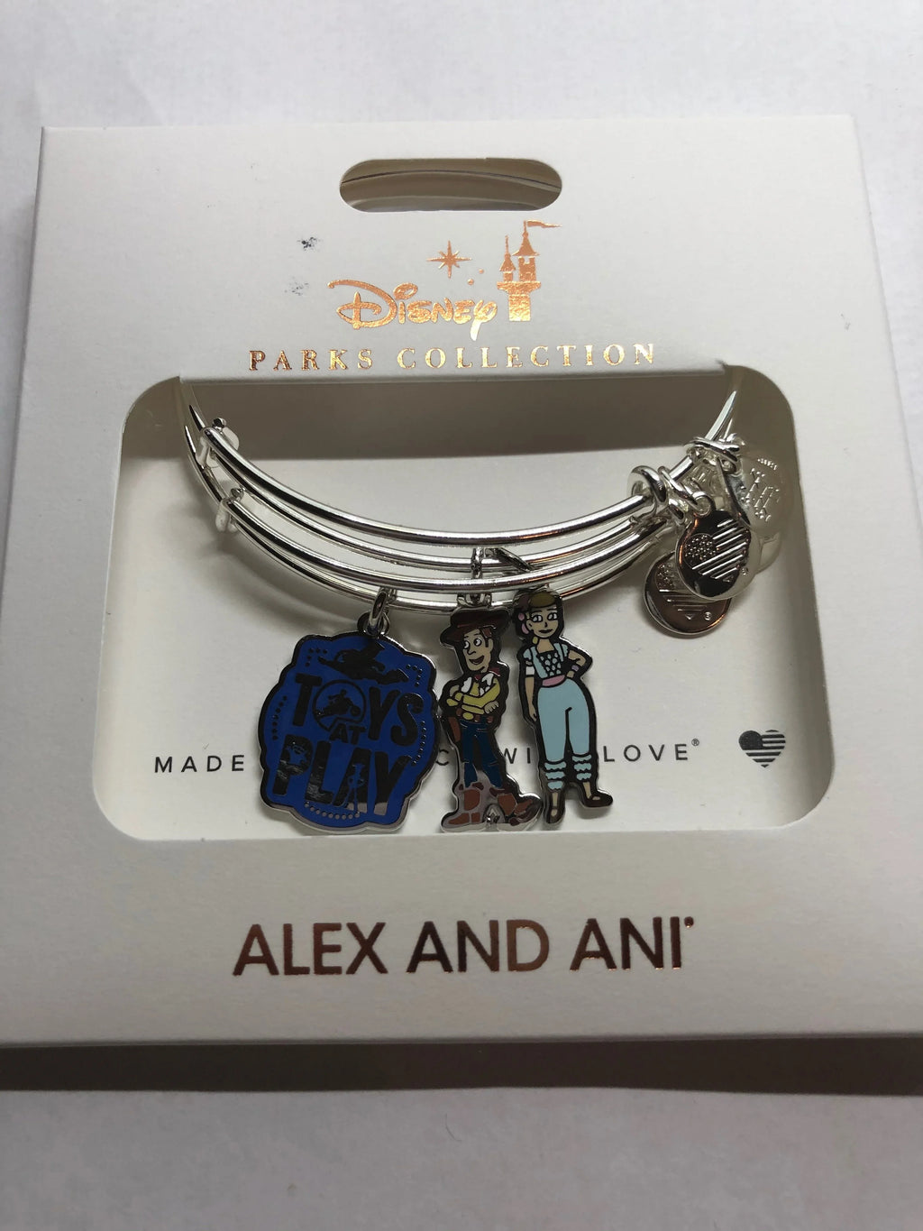 Woody Bangle Silver New Disney Alex Charm Toy Parks Bracelet &amp; Ani Story BoPeep