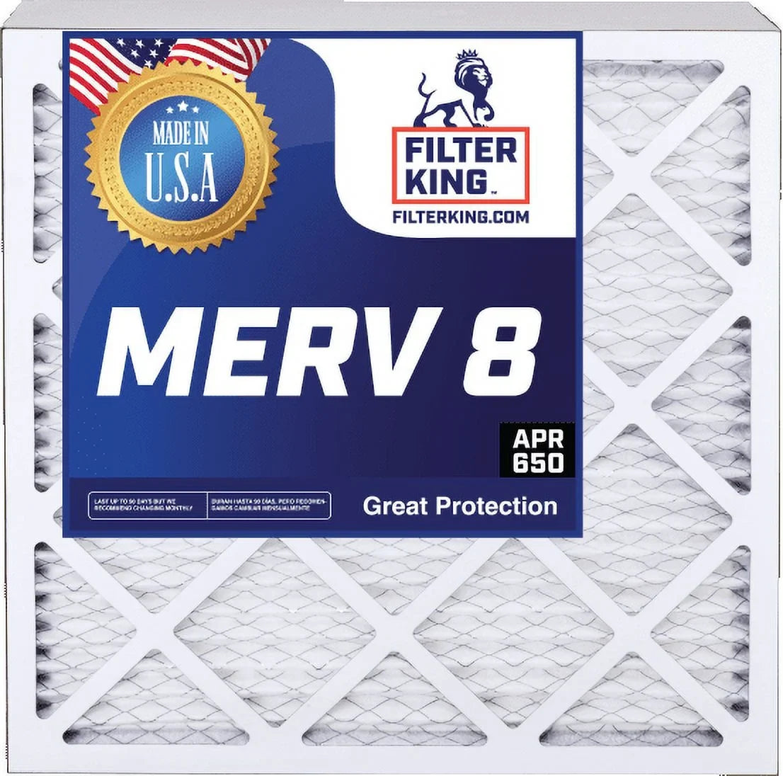 x A/C 3-PACK Filters Furnace MERV USA Pleated IN x | Filter 19.5x35.5x1a | Filter 8 Air King Size: Actual 19.5 MADE HVAC 35.5 | | .75"