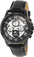 Grant Japanese Automatic Leather Black Fossil Men's Fashion ME3028 Watch