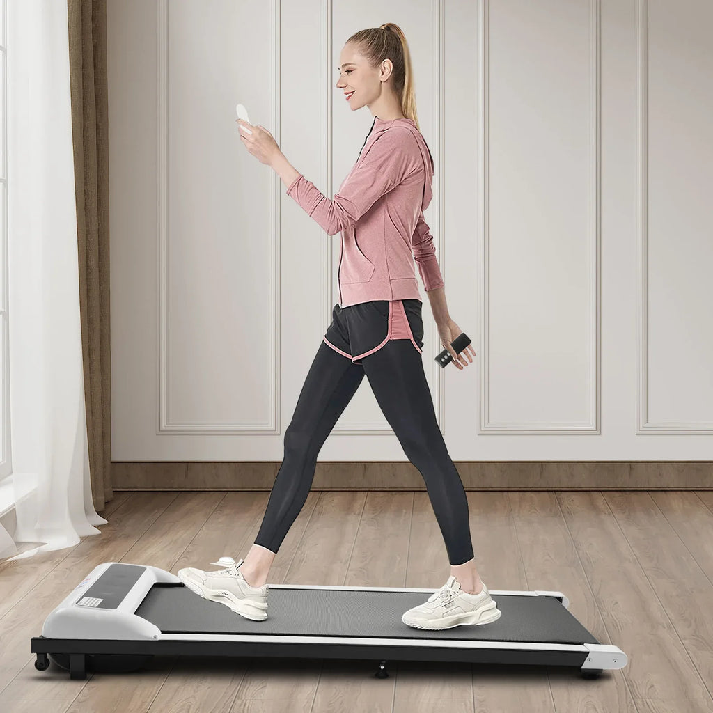 Control Jogging 2 Pad Home Remote Under Electric ZhdnBhnos Fitness Walking Treadmill in Portable Desk 600W 2.25HP Motorized 1 Running Machine