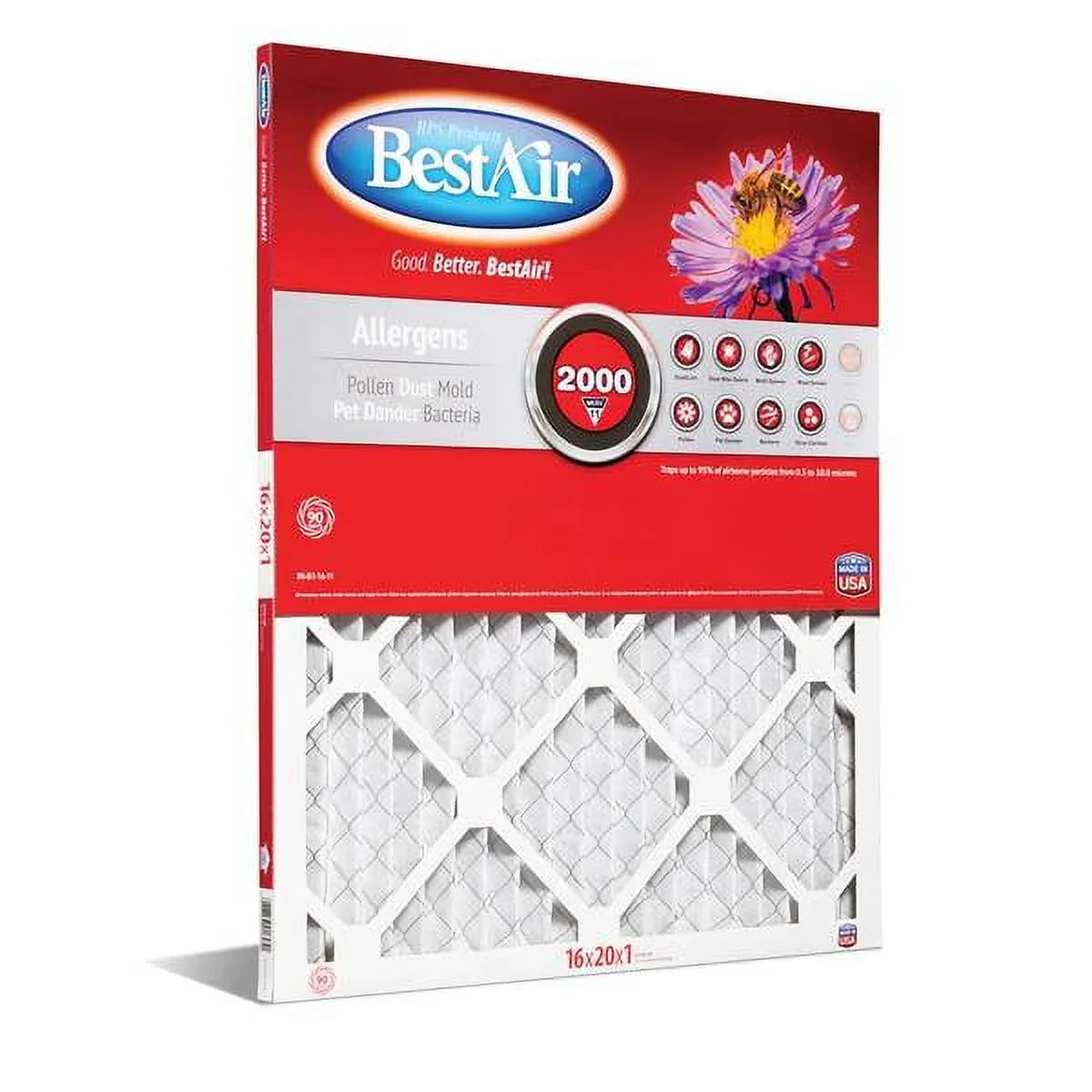 BestAir 11 Filters Furnace AC 16"x20"x1" MERV