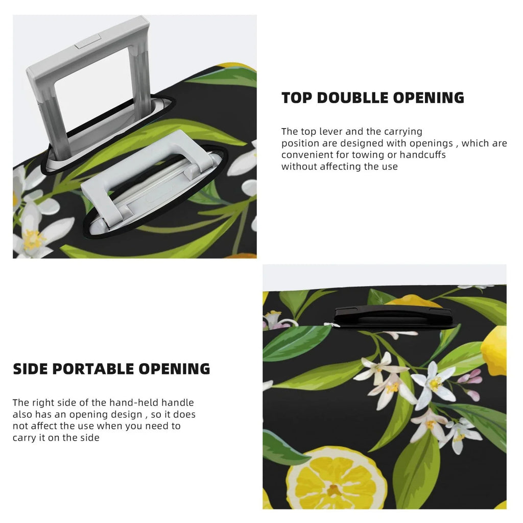 Stretch Adobk Covers Cover, And Lemon Flowers Cover, Leaves Washable For Men, Accessories-Small For Travel Fruits Suitcase Suitcase Luggage Women Luggage Protector Suitcase
