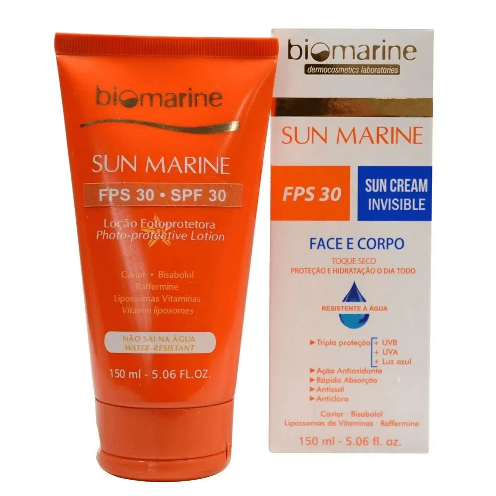 Sunblock 150ml Sun Marine / 30 Biomarine oz 5.06 Water-Resistant SPF fl.
