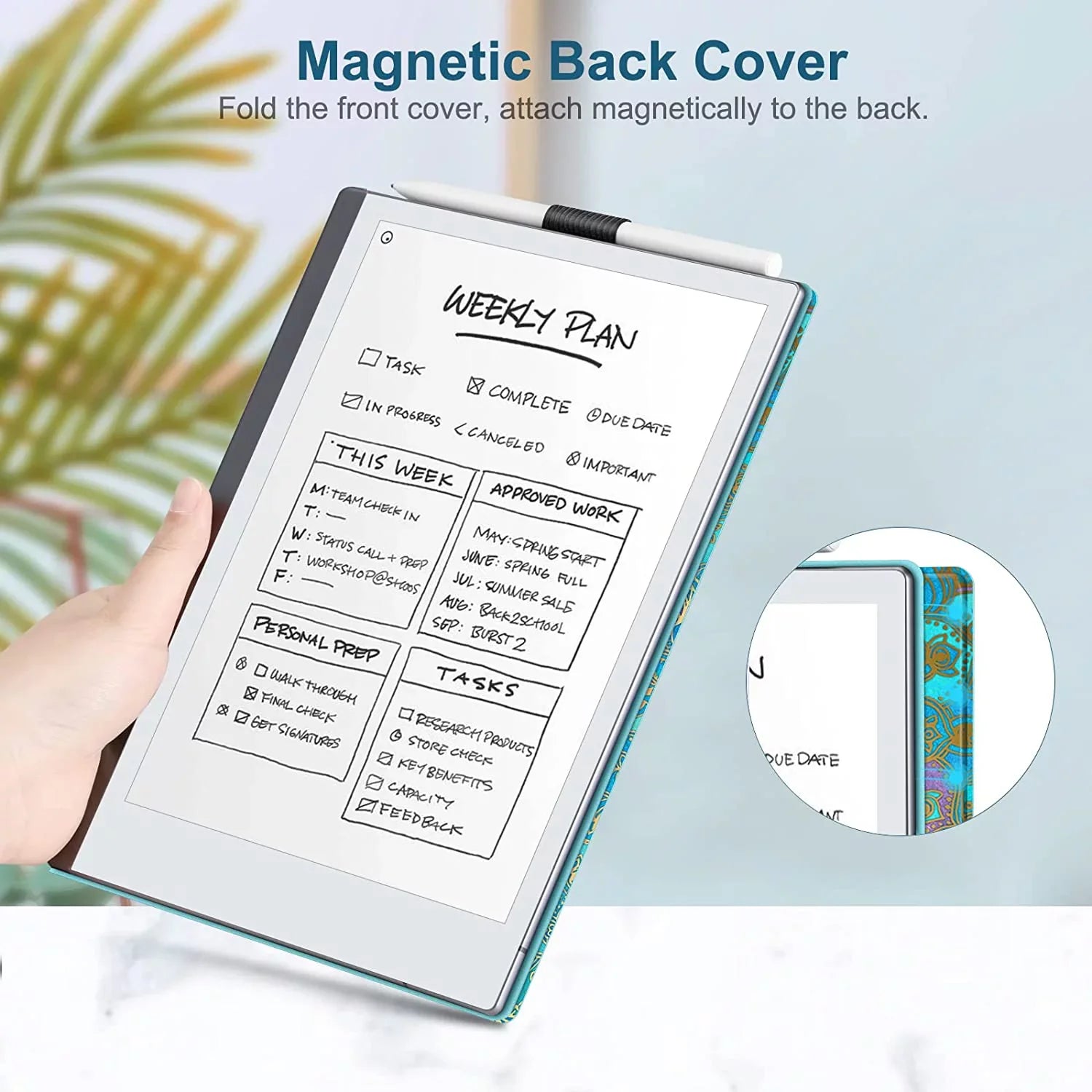 Tablet inch 2 Remarkable Leather Lightweight Released) Premium for PU - Case Slim (2020 Digital Paper 10.3 Book