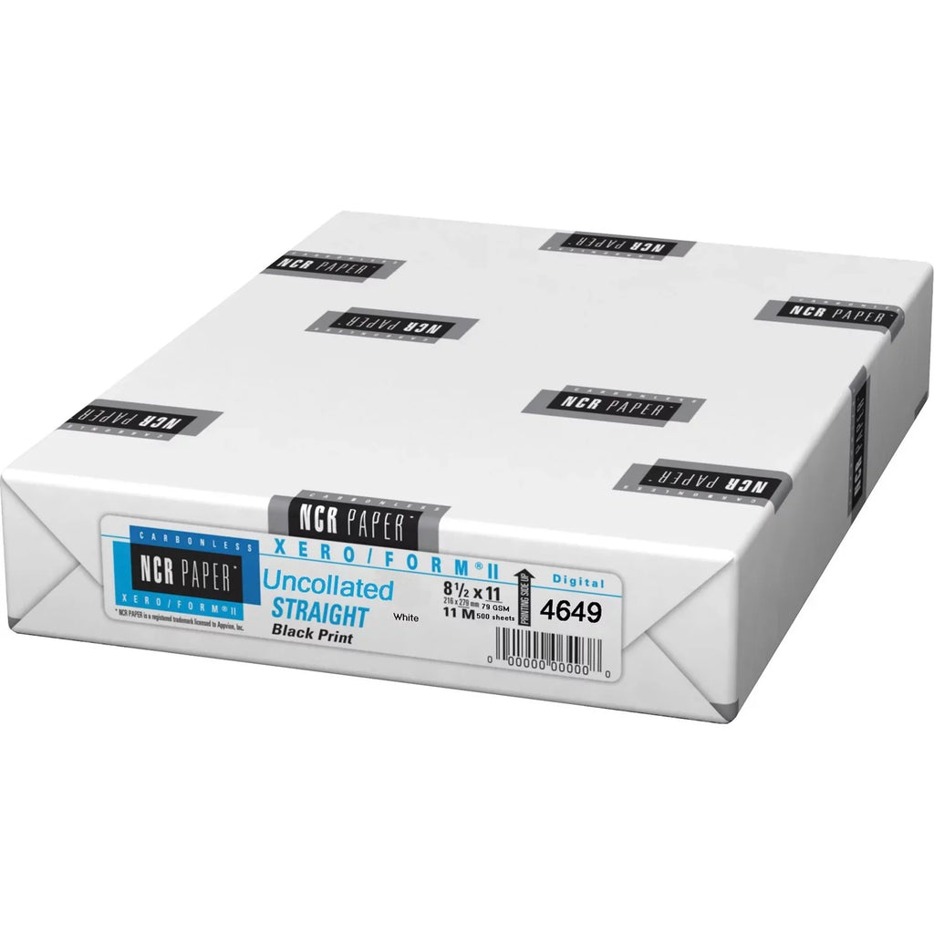 8-1/2" Appvion - NCR Pack, Single, 500 Carbonless x Per White Uncollated Paper, 11", Paper