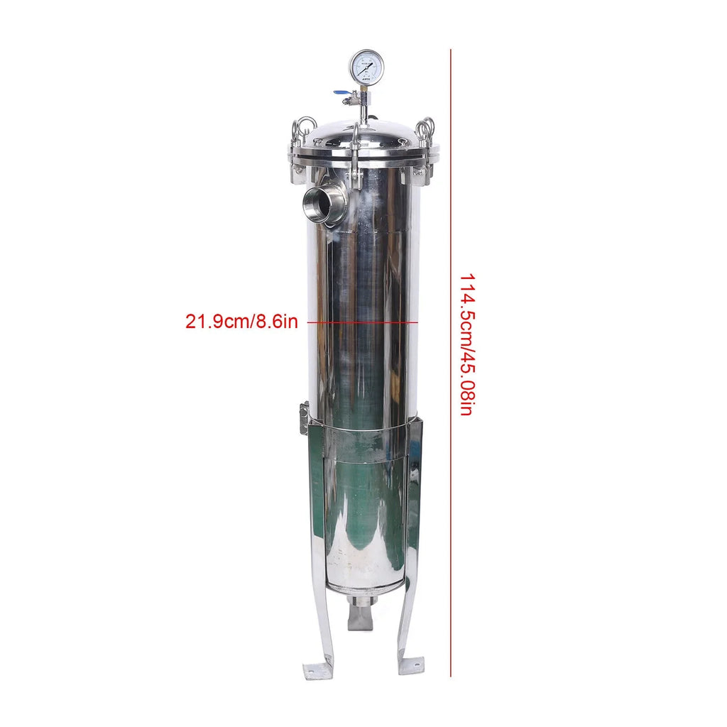 Bag Steel Filter Housing Fluid 2" Stainless Filter Filter Pressure 150PSI Industrial