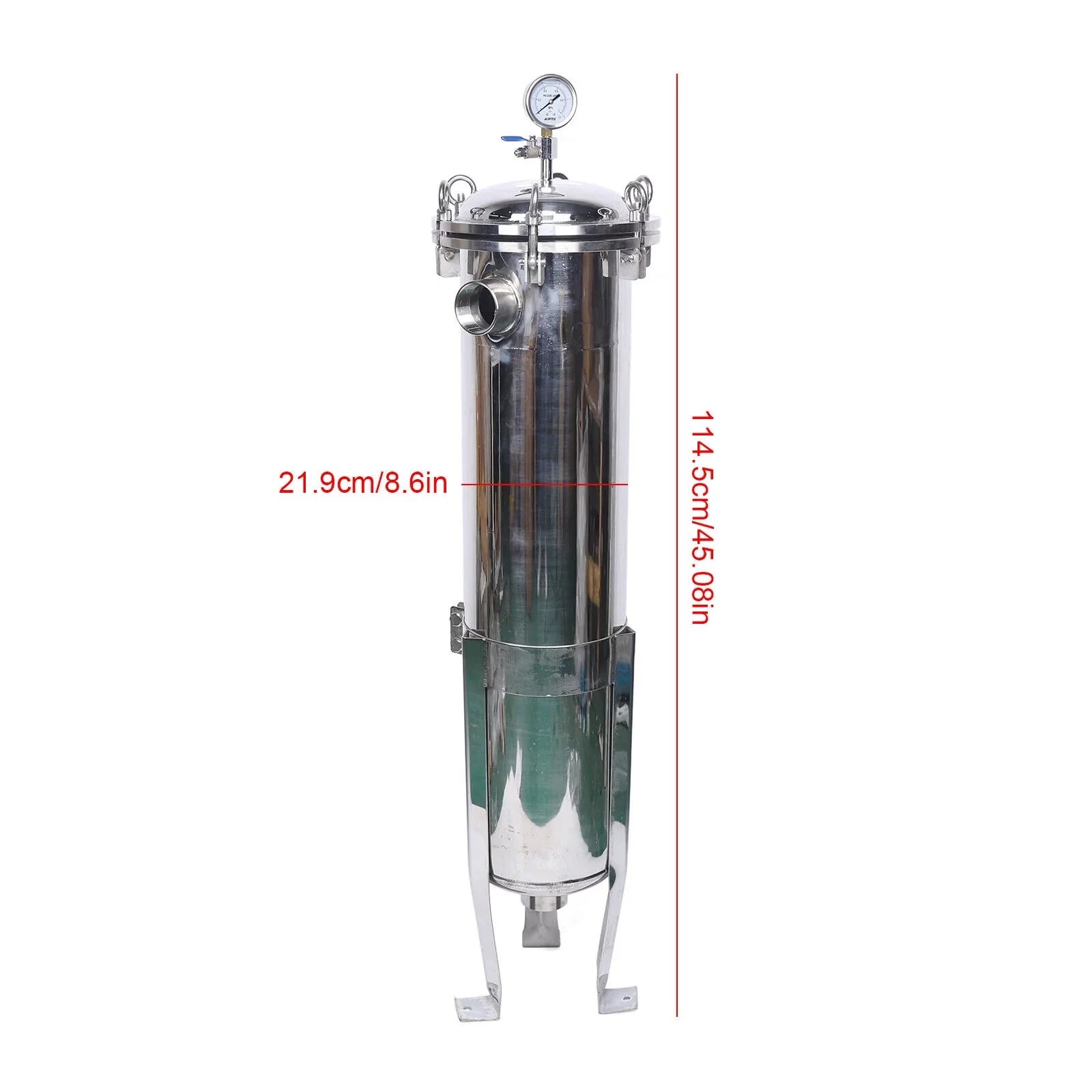 Bag Steel Filter Housing Fluid 2" Stainless Filter Filter Pressure 150PSI Industrial