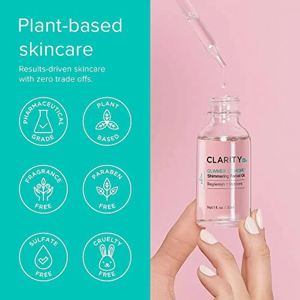 for Hope Facial with (1 Plant-Based & Treatment of Skin Shimmering fl Rose Restorative Aging & Oil, Coconut, ClarityRx Jojoba Glimmer oz) Moisturizing Natural Dry Face