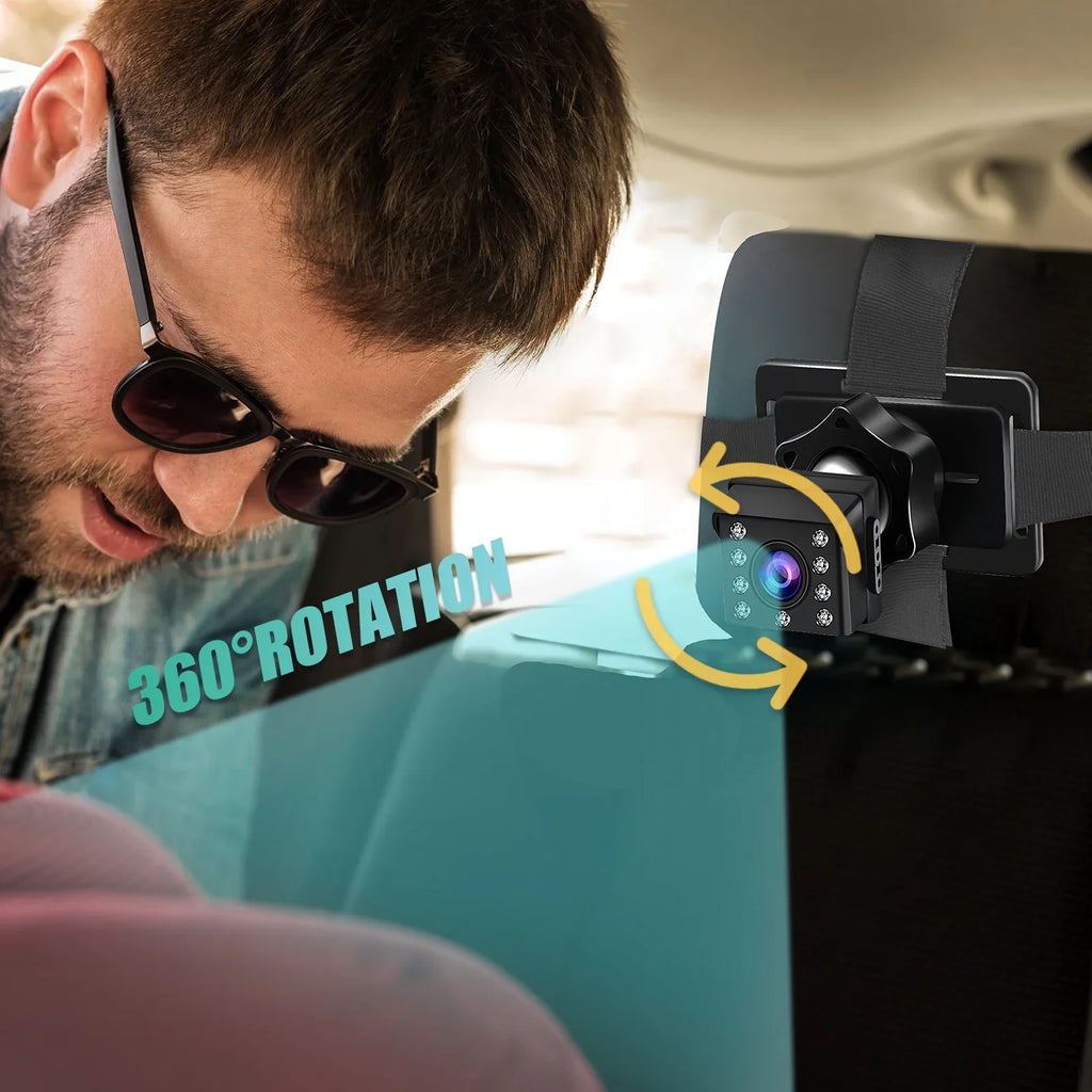 Safety Car Adjustable Crystal Seat Night 5M Cable View 1080P Mirror Baby Mirror Car Clear Long Angle Monitored Camera Car 4.3 Length Inch Mirrors Baby Wide Cameras with Vision