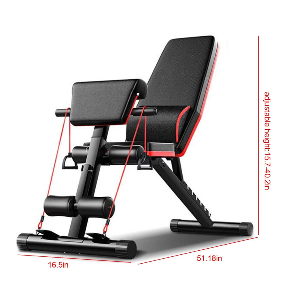 Adjustable Decline Workout Foldable Incline Full Dumbbell Weight Gym Body Bench