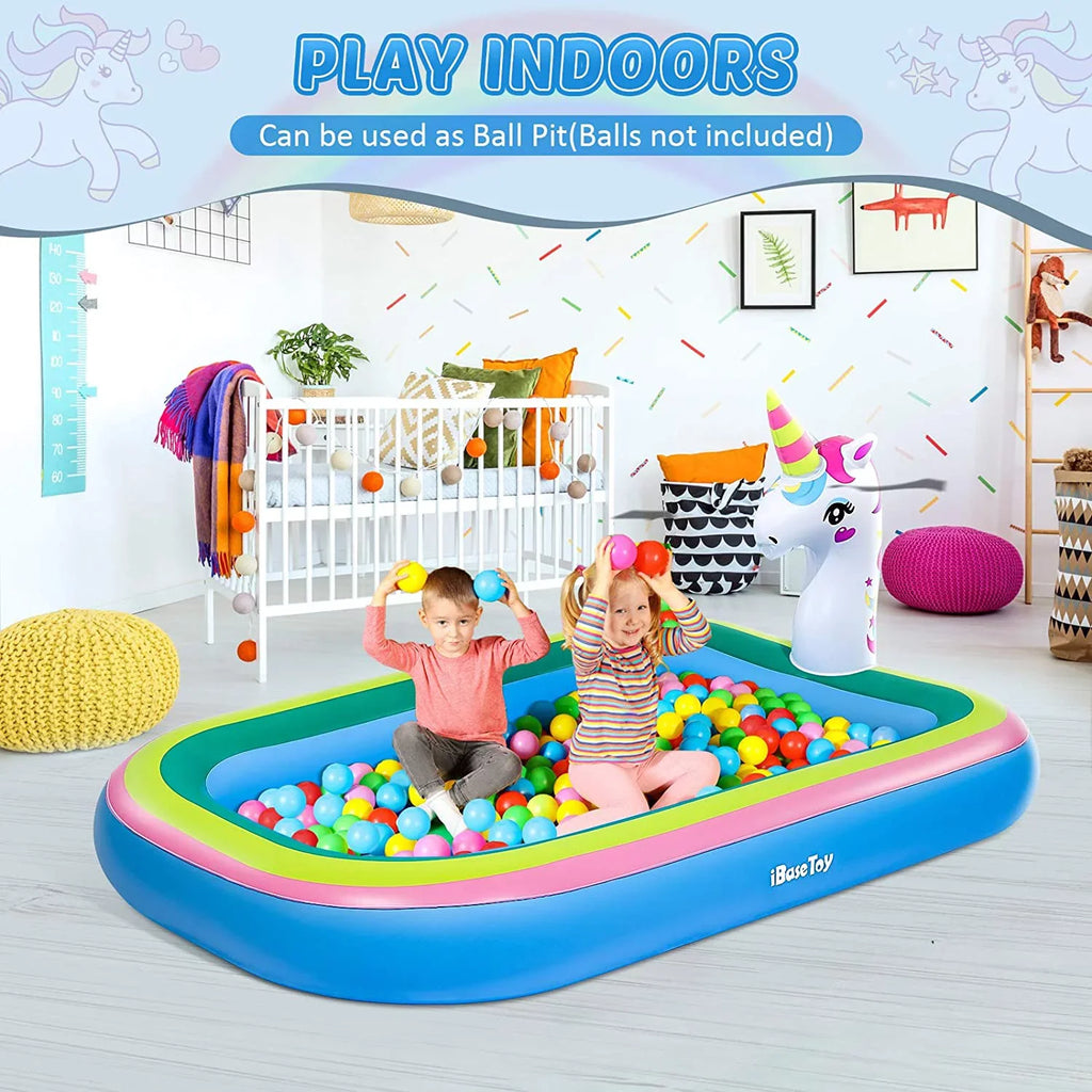 Kiddie Kids, for Pool - Intera Sprinkler Outdoor Pools 68" Paddling Toddlers for for Sprinkler Pad Unicorn Splash Inflatable for Splash Pool Baby Play Water Toys Games Outside, Mat Backyard, Summer