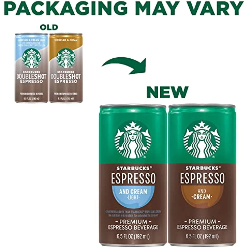 Espresso 6.5Oz To (Packaging (12 Ready May Drink Cream Coffee, Cans Light, & Starbucks Vary) Pack)