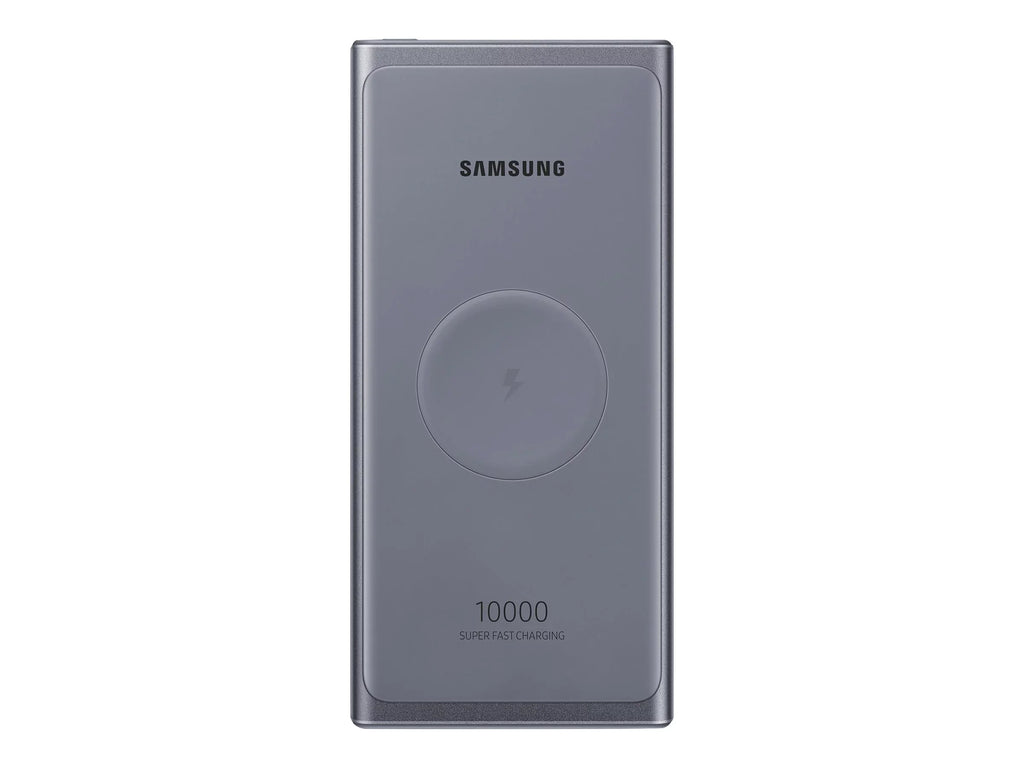 Super Portable 10000mAh Charger 25W - Fast Samsung USB-C Battery Silver Wireless