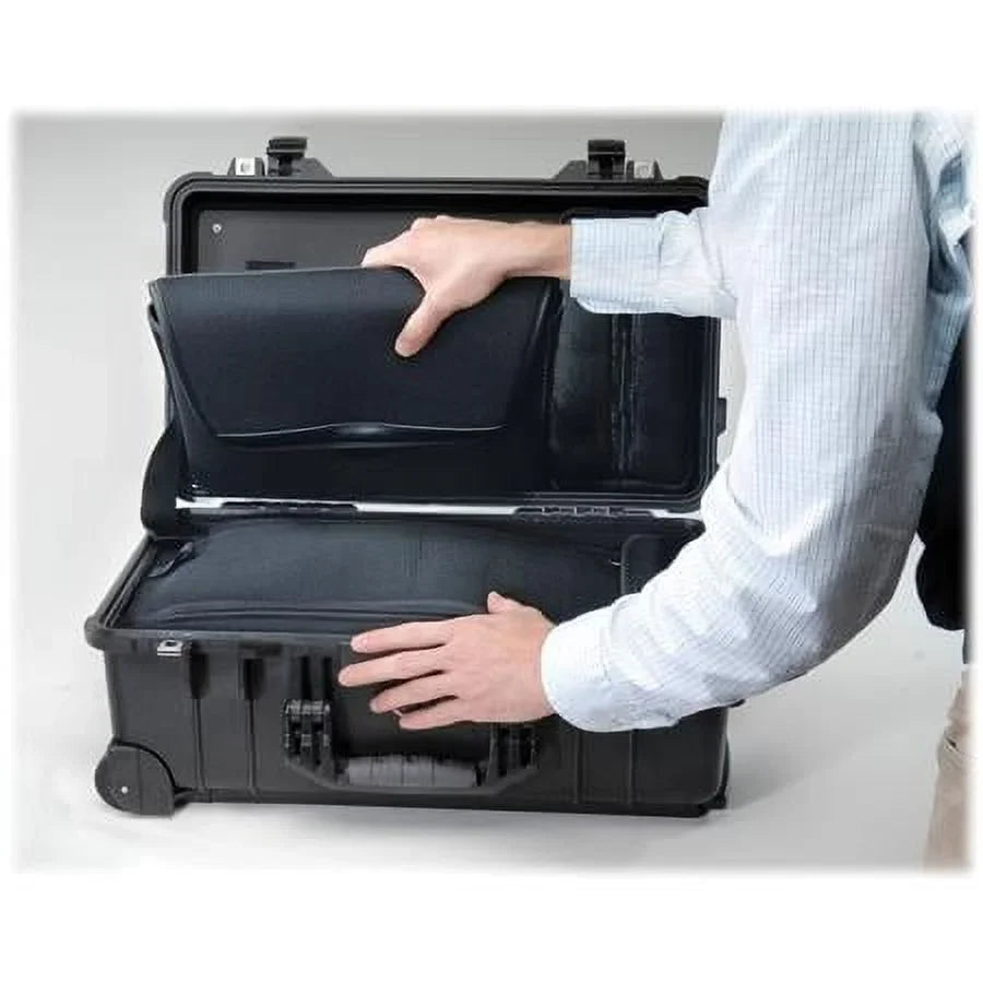 Case Watertight Hard TSA Black Wheels, with 1510LOC Laptop Overnight