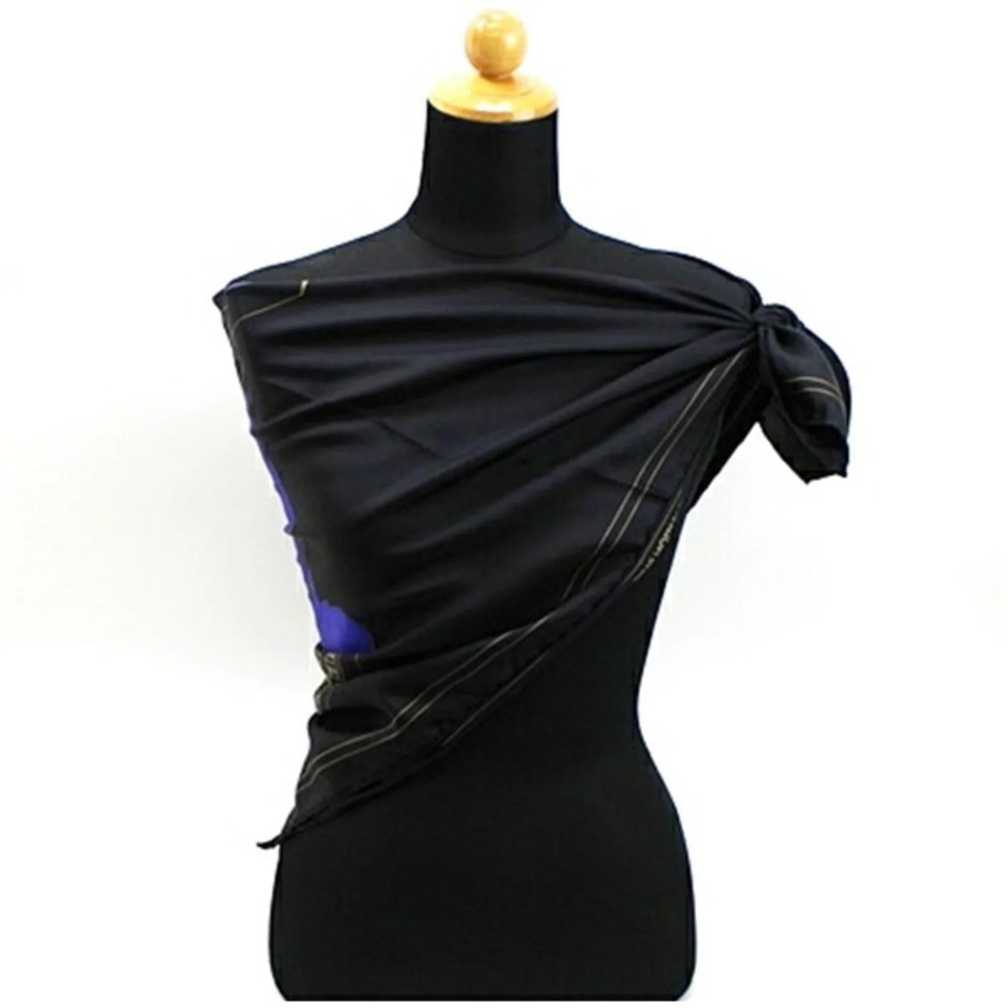 (Good) Scarf Women's Black Muffler Silk Louis Vuitton Pre-Owned