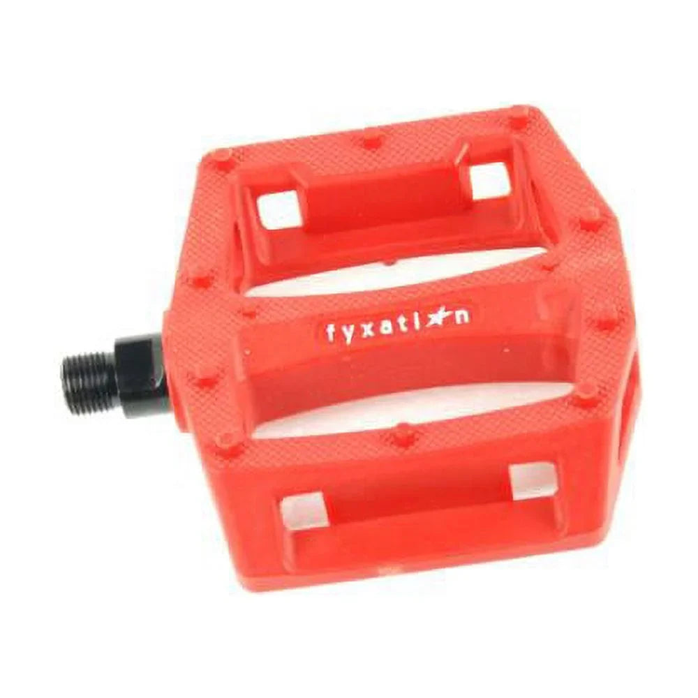 Composite/Plastic, Pedals - Platform, 9/16", Red Gates Fyxation