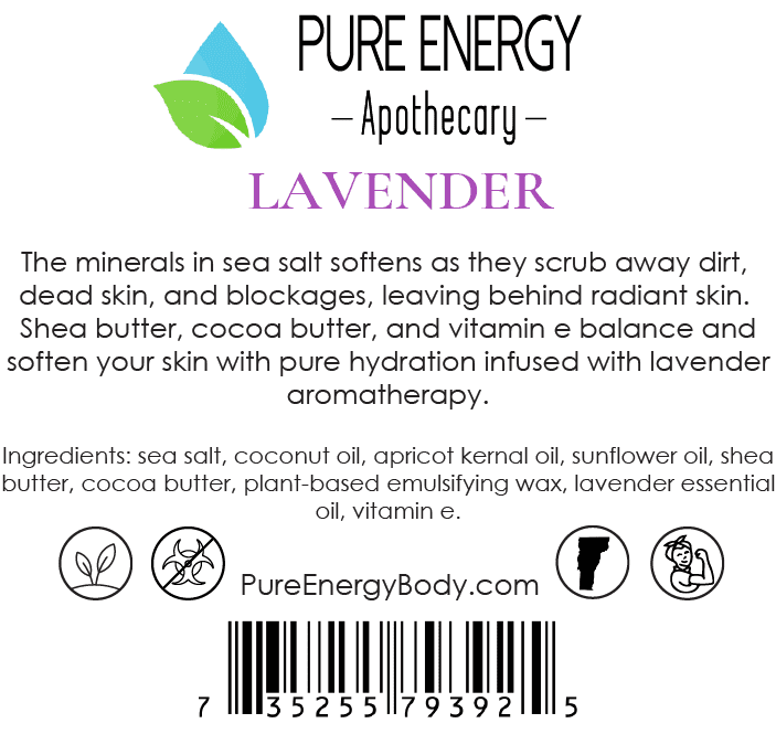 Energy Pure Apothecary Sea Scrub Salt 8 Lavender oz.
