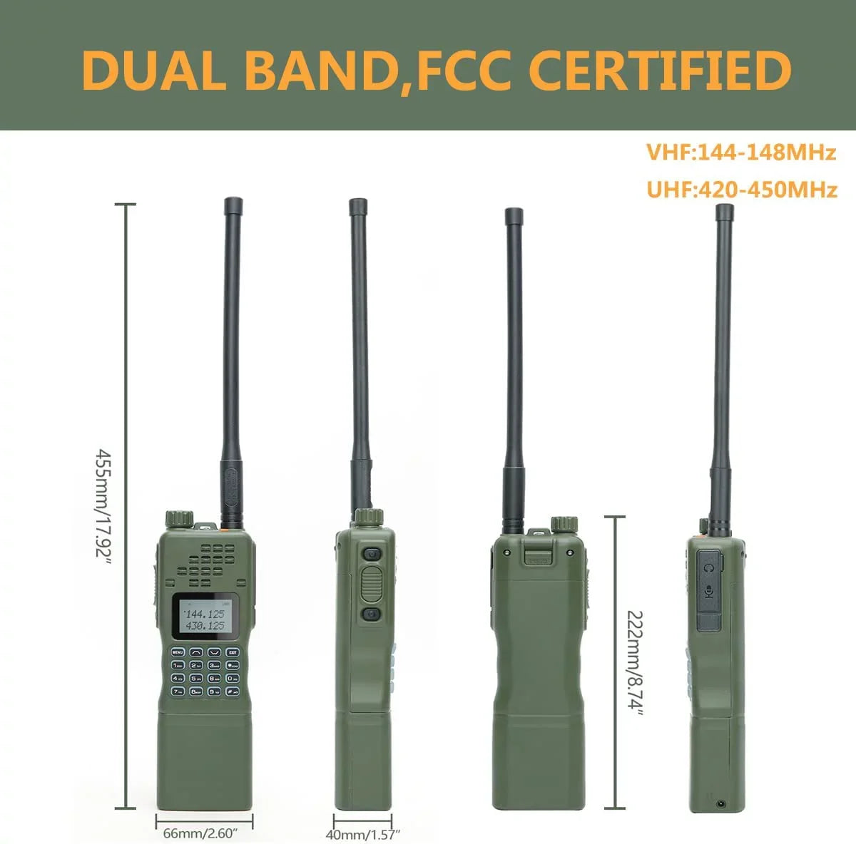 Talkie Battery Walkie AR-152 Programming Ham Radio Way 12000mAh Radio Long Powerful Extra Cable with Portable Two Tactical Range ABBREE Full 10W Kits