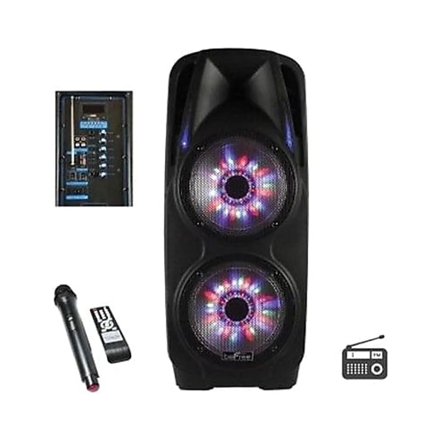 Speaker Party Bluetooth PA Inch 2x's Powered Portable Tailgate Sound beFree Woofer 10