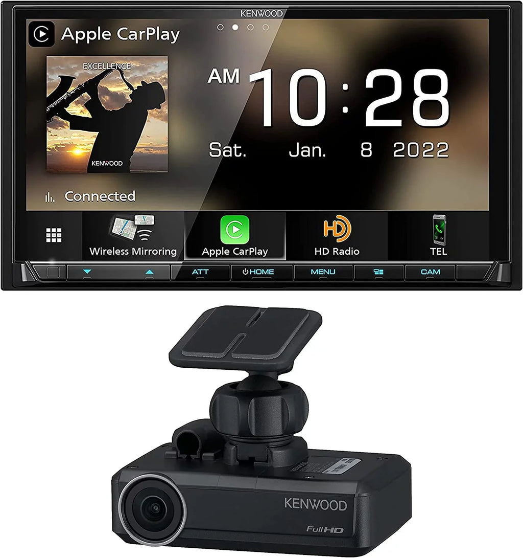 Multimedia DMX908S DRV-N520 Dashboard eXcelon Receiver Kenwood and 6.95" Camera New