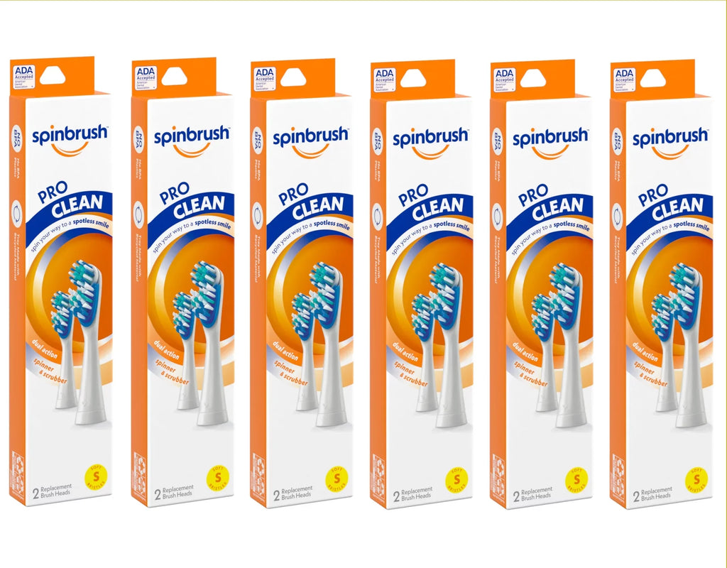 Heads Clean Pack - Brush Soft in Replacement Each & Arm Hammer Spinbrush 2 Pro 6