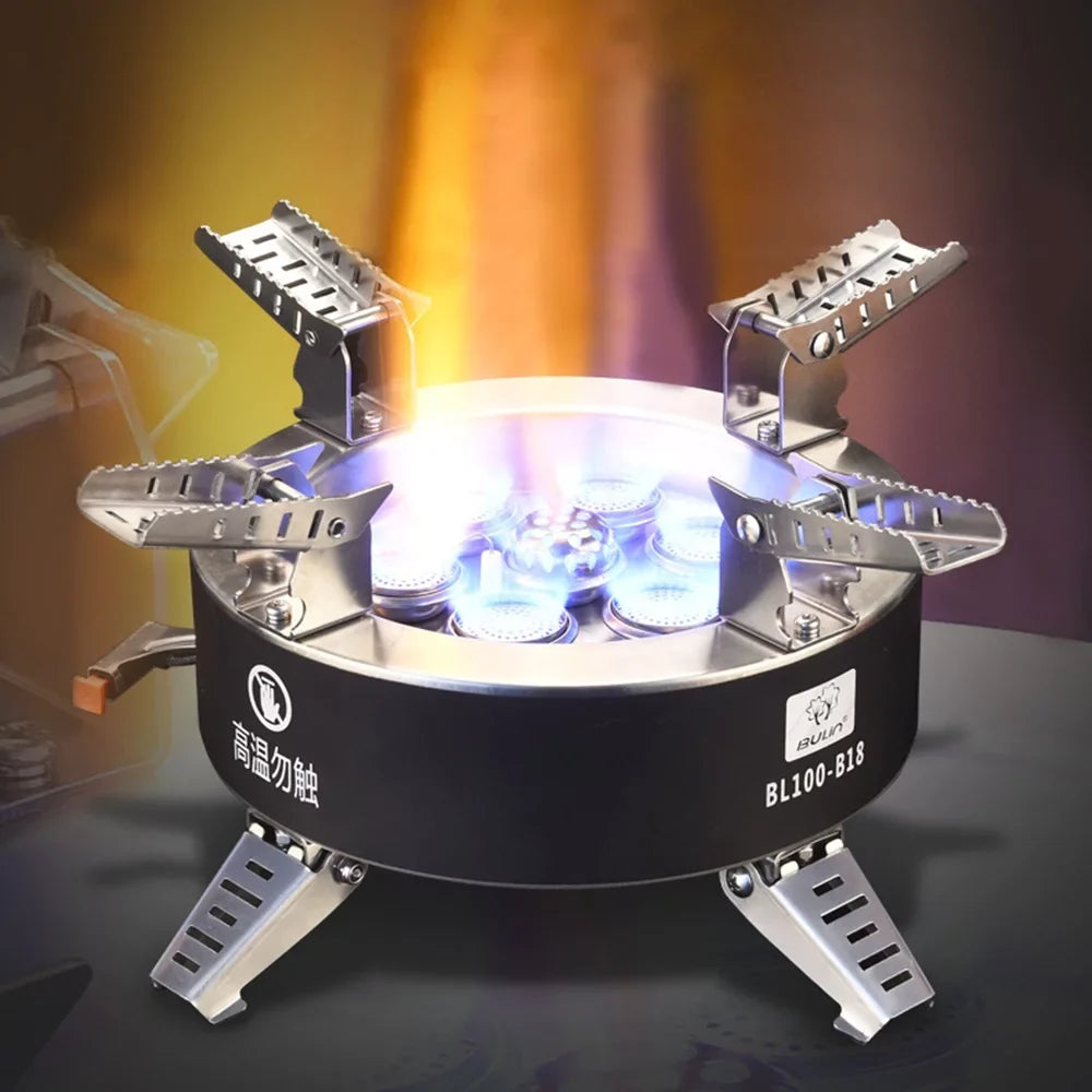 Traveling Seven Backpacking 18000W Stove, Fishing Gas core Collapsible Camping Stove, Windproof Dcenta Stove, High Hiking