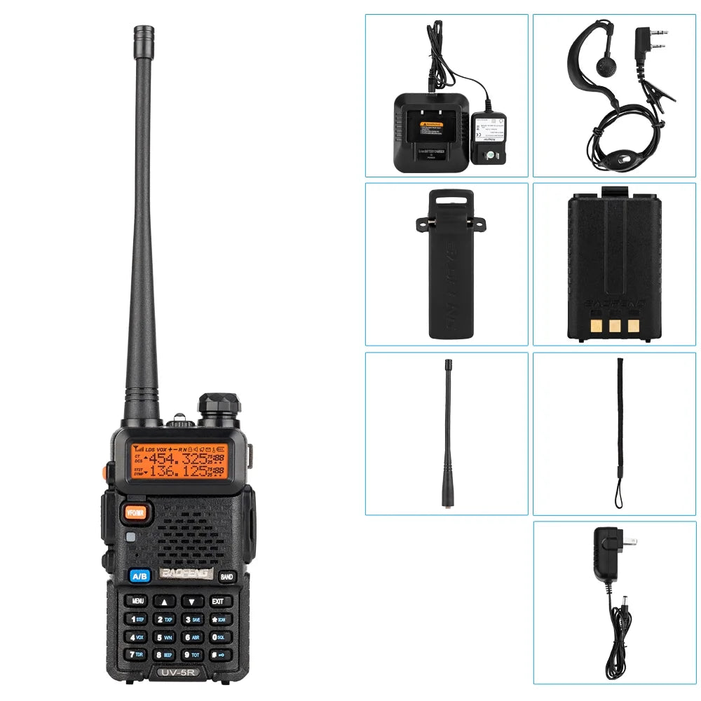 RF two UBesGoo Band UV-5R Radio Walkie Radio mAh 1800 Baofeng FM Way Dual Talkie 5W Ham