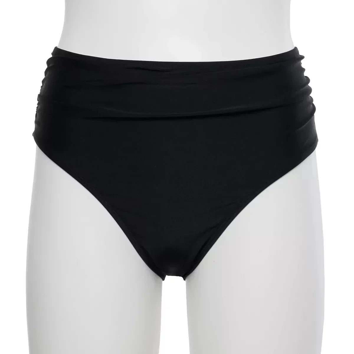 '+ Front S Shirred Waist Nicole Top 2Pc BLACK Miller Twist Bikini Bottom Hi