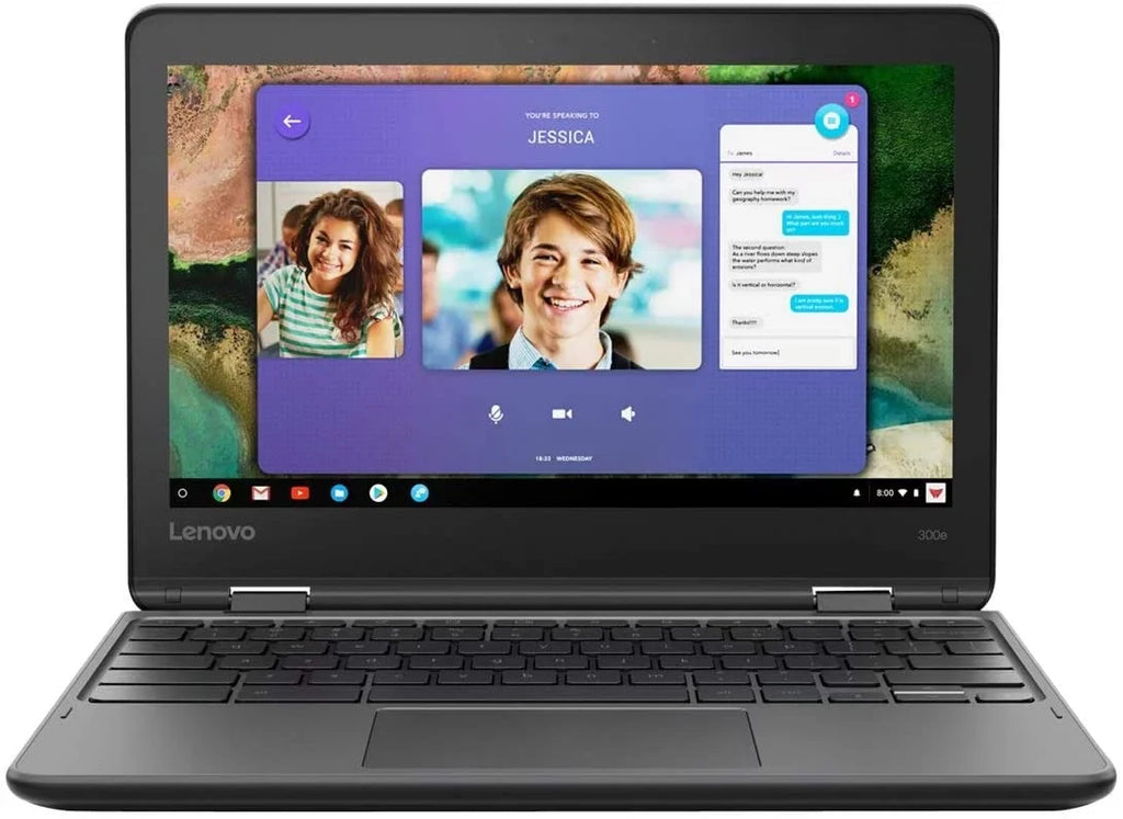 Webcam, OS MediaTek MTK Chromebook, Core, 11.6 RAM, Lenovo Quad HD, 300e 32GB 4GB (Fair) Pre-Owned Chrome inches eMMC, 8173C