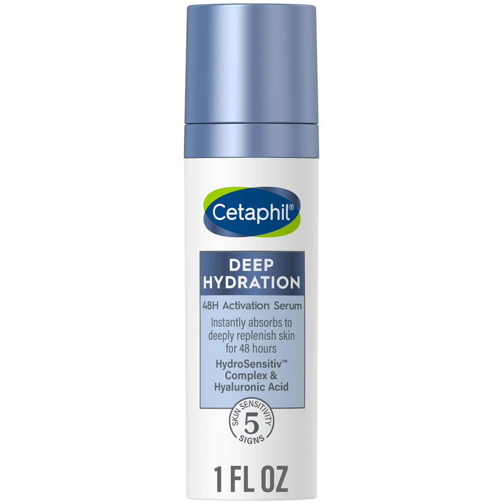 Deep Fragrance Hour & Face Serum, Recommended Oz, With 48 Dry Sensitive Skin, Dermatologist Cetaphil Hydration B5, Free Hyaluronic 48Hr Skin E 1 For Acid, Fl Activation Vitamin Moisturizer