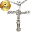 ROUND CROSS PENDANT BRILLIANT DIAMOND BAGUETTE