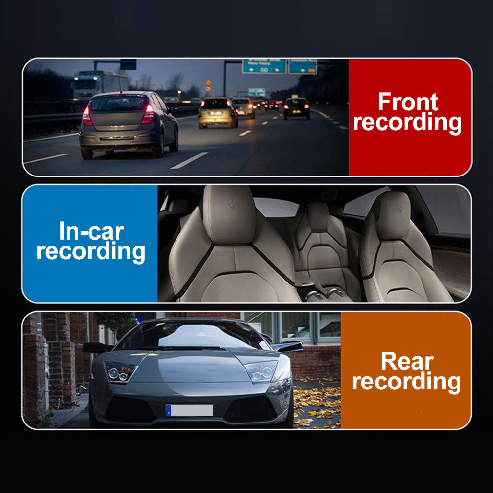 Rear Mode Cam Dash Dual Front FHD Recording Vision 1920x1080P Cam Dash DVR Virwir Car Cam Parking Loop Car Night and