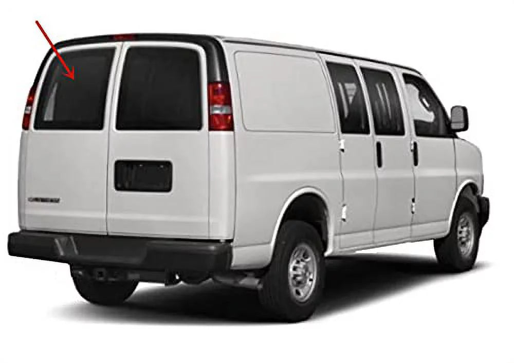 Models Window Side Driver Back Glass Back with Privacy Van Express/GMC Chevrolet Savana Stationary Left 1996-2022 Compatible